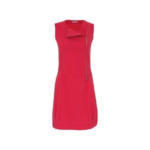 Dolcezza Red Dress Size L Front Zipper Sleeveless Short Mini Dress NWT